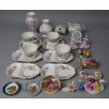 A Collection of Various Ceramics to comprise Royal Albert Moss Rose Teacups, Various Posey