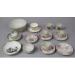 A Collection of 18th/19th Century Ceramics to include Cups, Saucers, Tea Bowl and Saucer, Slop