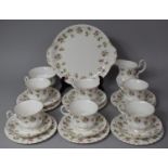 A Royal Albert Winsome Pattern Tea Set to comprise Six Cups, Saucers and Side Plates together with a