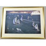 A Framed Rick Tomlinson Limited Edition Yacht Race Print, No. 7/500, 60x40cm