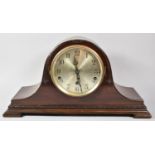 An Edwardian Mahogany Cased Napoleon Hat Mantle Clock, 45cm wide