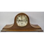 A Mid 20th Century Oak Westminster Chime Mantle Clock with Junghans Movement, 51cm wide