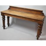 A Victorian Oak Galleried Window Seat on Turned Reeded Supports, 100cm wide