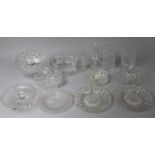 A Collection of Glassware to comprise Jug, Vase, Stuart Examples, Basket, Bowls, Rinser Etc