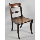 A 19th Century Oak Hall Chair with Sickle Front Legs