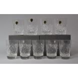 A Set of Four Waterford Crystal Tumblers Complete with Boxes together with Five Unboxed Tumblers