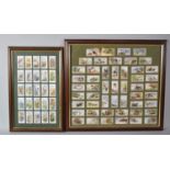 Two Framed Sets of Cigarette Cards, Flowers and Game Birds and Wildfowl