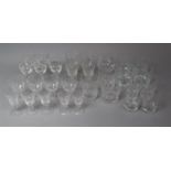 A Collection of Good Quality Cut Glass to Comprise Wines, Tumblers, Short Tumblers, Sherries Etc