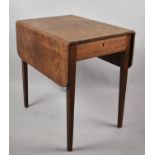 A Late 19th Century Mahogany Drop Leaf Occasional Table with Single Drawer, 70cm wide