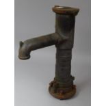 A Vintage Cast Iron Pump Head, Missing Handle, 46cm Long