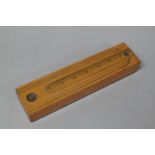 A Mid 20th Century Wooden Pencil Case with Inbuilt Ruler Slide