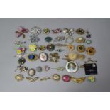 A Collection of Various Costume Jewellery Brooches