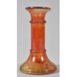 An Italian Roman Style Coloured Glass Bottle of Tapering Knopped Form, 13cm high