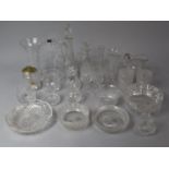 A Collection of Good Quality Cut Glassware to comprise Hobnail Cut Jug, Tankards, Sherries, Bowls