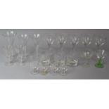 A Collection of Various Glassware to comprise Airtwist Examples, Tumblers, Wines Etc