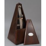 A Mid 20th Century Maelzel Paquet Metronome in Mahogany Case