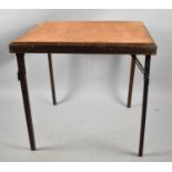 A Square Topped Whist Table with Folding Legs, 76cm