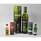A Single 70cl Bottle of Glenfiddich 12 Year Old Single Malt Together with a 5cl Example and a 5cl 15