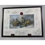 A Framed Dawn Waring Limited Edition Military Print, Signed in Pencil by the Artist, 60x43cm