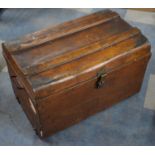 A Vintage Scumble Glazed Tin Travelling Trunk, 65cm Wide