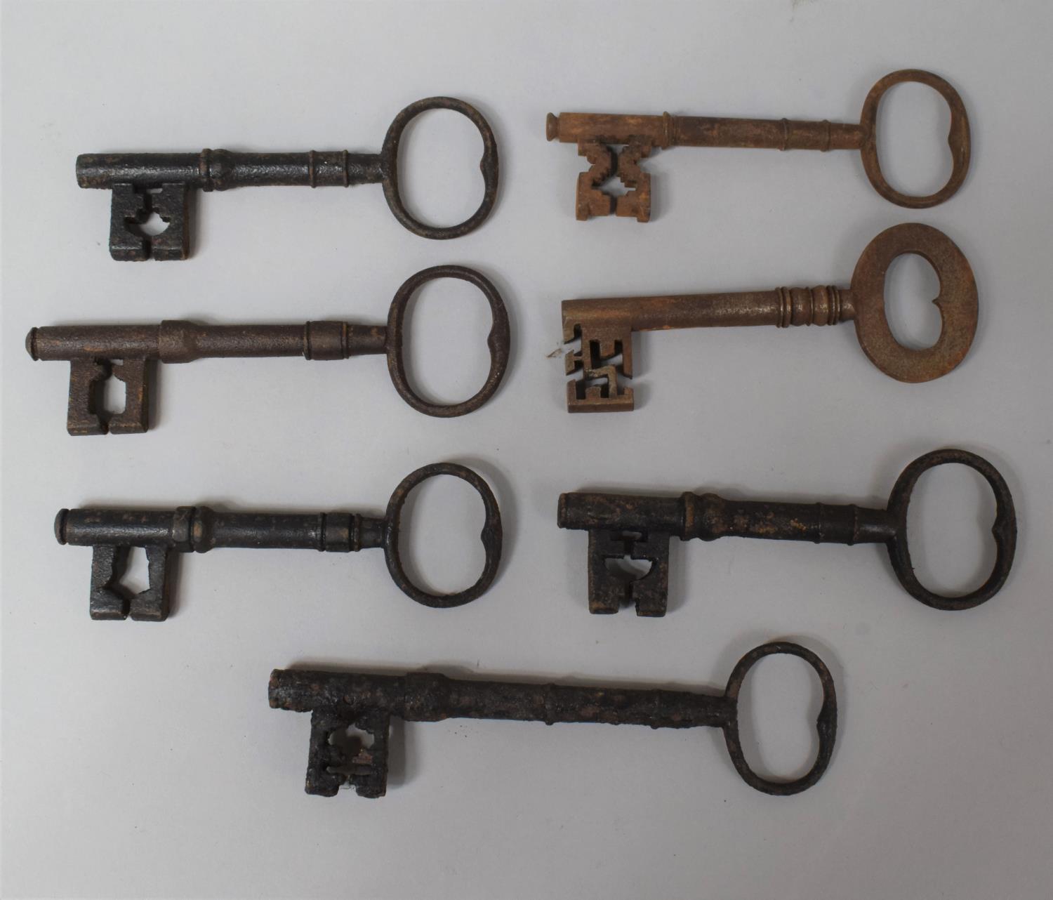 A Collection of Seven 19th Century Door Keys