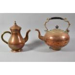 A Copper Coffee Pot Together with a Copper Spirit Kettle (No Stand)