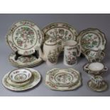 A Collection of Various Indian Tree and Other China to Comprise Coalport Indian Tree Jug, Slop Bowl,