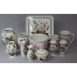 A Collection of Portmeirion Botanic Garden Items to include Vases, Pots, Tray Etc (12 Pieces in