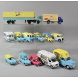 A Collection of Thirteen Diecast Ice Cream Vehicles, no Boxes