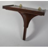 A Mahogany Wall Bracket for Clock or Similar, Rectangular Top, 29cm wide and 30cm high