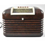 An Art Deco Bakelite Cased Bush Radio, 32cm Wide