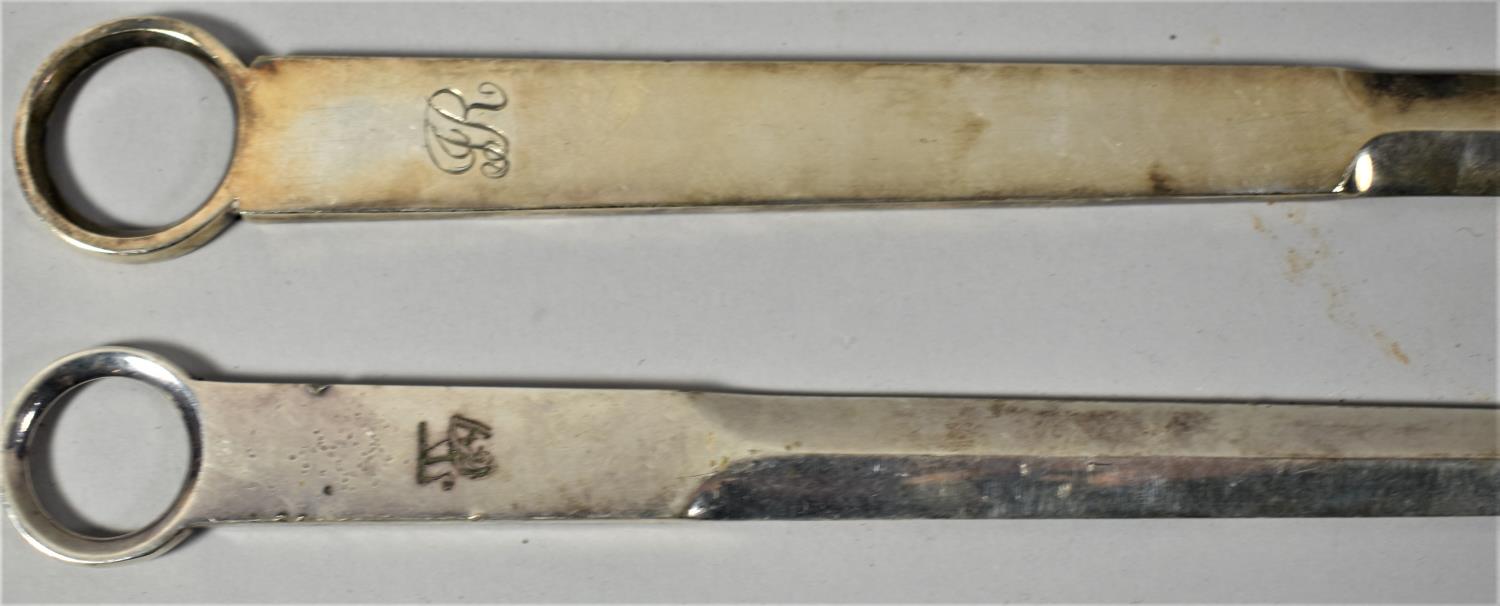 Two 19th Century Silver Plated Meat Skewers, 45.5cm and 25.5cm Long - Bild 2 aus 3