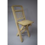 A Vintage Folding Wooden Seat