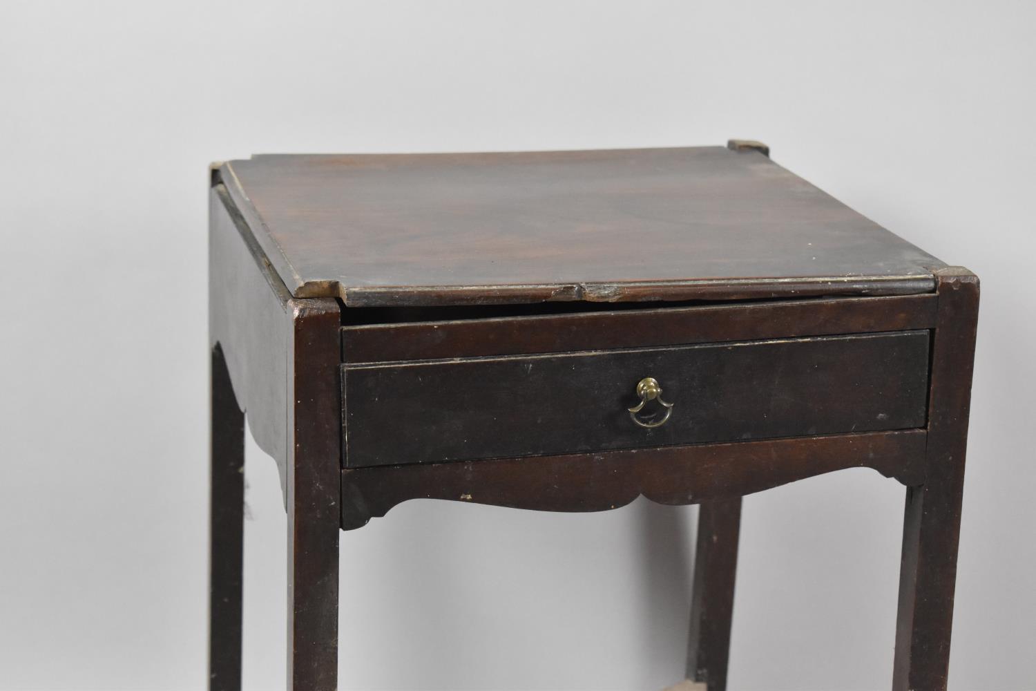 A Late 19th/Early 20th Century Mahogany Washstand Table with Single Drawer, 37cm Wide - Image 2 of 2