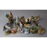 A Collection of Various Ceramic Bird Ornaments