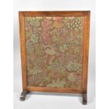 A Late 19th/Early 20th Century Mahogany Framed Fire Screen with Hand Woven Panel, 70cm wide