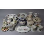 A Collection of Various Botanic and Animal Decorated Ceramics to comprise Bowls, Jugs, Cups Etc