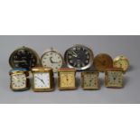 A Collection of Various Mid 20th Century Alarm Clocks, Travel Clocks etc