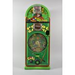 A Reproduction Penny Arcade Pool Game with Key and Coin, 68cm high