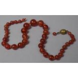 An Early 20th Century French Glass Bead Necklace (AF) with Beehive Clasp