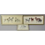 A Collection of Three Framed Prints of Dogs