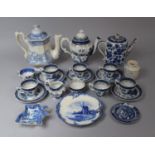 A Collection of Various Blue Transfer Printed Ceramics to Comprise Pickle Dish, 19th Century Teaset,