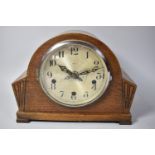 An Art Deco Oak Cased Enfield Westminster Chime Mantle Clock, 29.5cm Wide