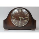 A Mid 20th Century Oak Cased Smiths Westminster Chime Mantle Clock