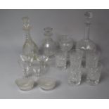 A Collection of Various 19th Century and Later Glassware to comprise Globe and Stalk Decanter,