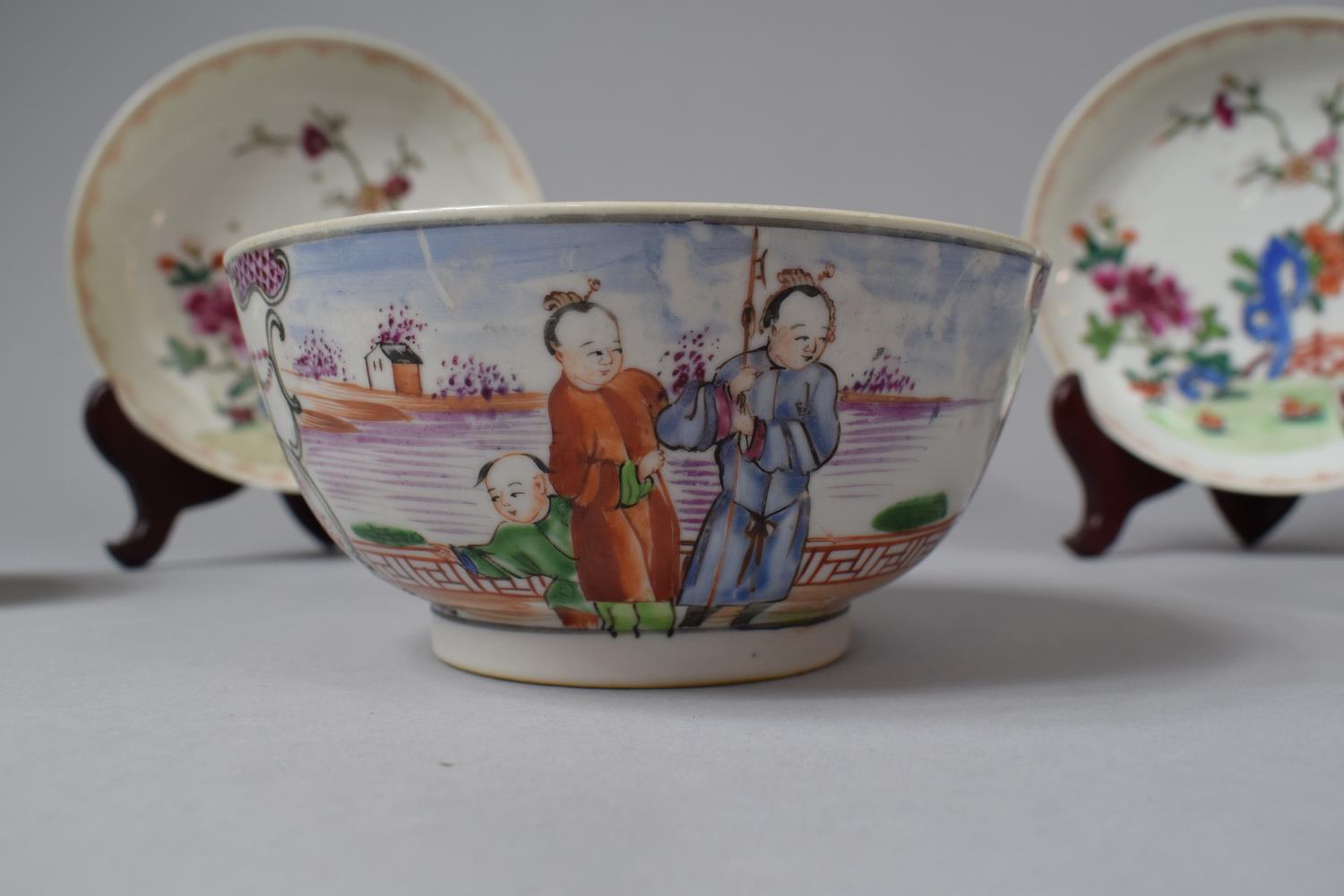 A Collection of 19th Century Chinese Porcelain to Include Bowl Housing Exterior Village Scene - Image 5 of 13