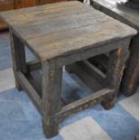 A Vintage Work Bench, 71cm Square