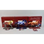 Three Boxed Painted Ponies, Stagecoach Pony, Stardust and Horsepower to Burn