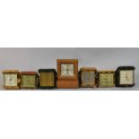 A Collection of Seven Various Travel Alarm Clocks