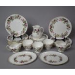 A Collection of Wedgwood Hathaway Rose Dinnerwares to comprise Bowls, Plates, Dishes, Jugs Etc (30